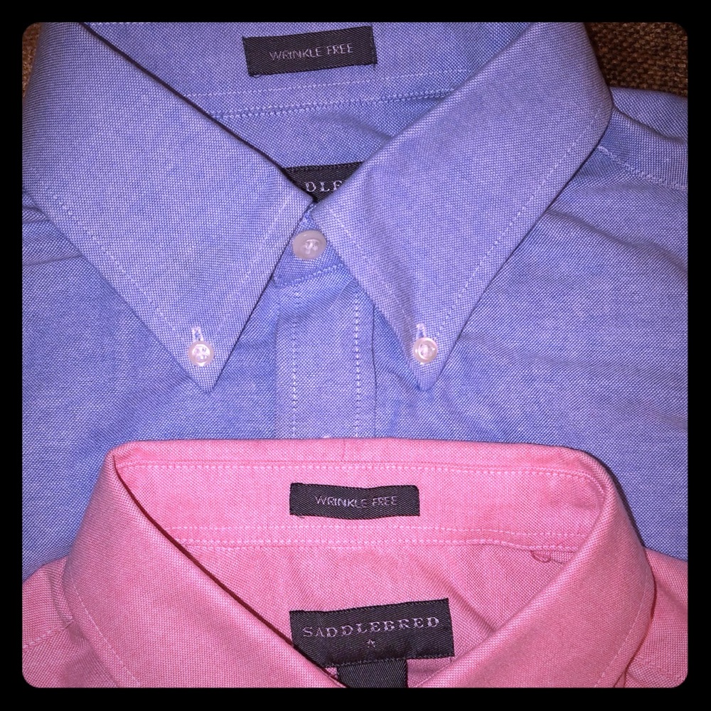 2/$10 Men’s wrinkle free oxford shirts M